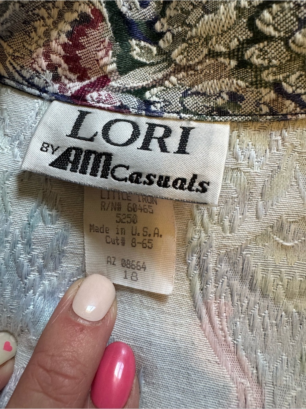VTG 80s 90s Tapestry Brocade Blazer Plus Size 18 Jewel Tone USA Made retro - Picture 2 of 6